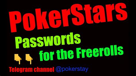 poker sites freeroll password pokerstars
